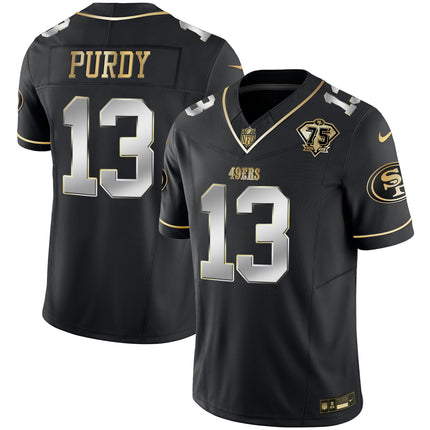 Men's 49ers 2023 Vapor Gold Limited Jersey - All Stitched