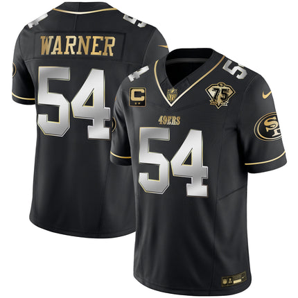 Men's 49ers 2023 Vapor Gold Limited Jersey - All Stitched