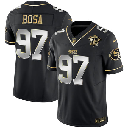 Men's 49ers 2023 Vapor Gold Limited Jersey - All Stitched