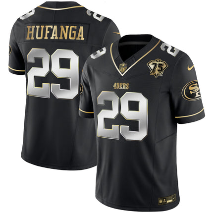 Men's 49ers 2023 Vapor Gold Limited Jersey - All Stitched
