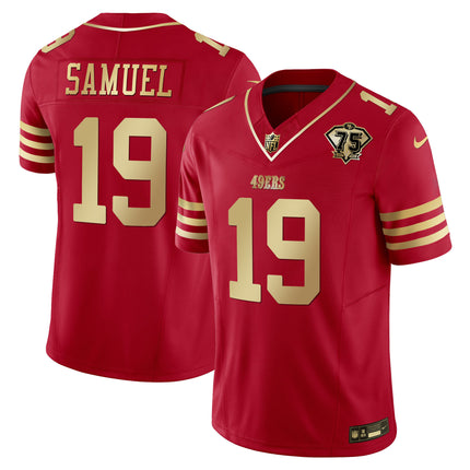 Men's 49ers 2023 Vapor Gold Limited Jersey - All Stitched