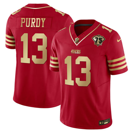 Men's 49ers 2023 Vapor Gold Limited Jersey - All Stitched