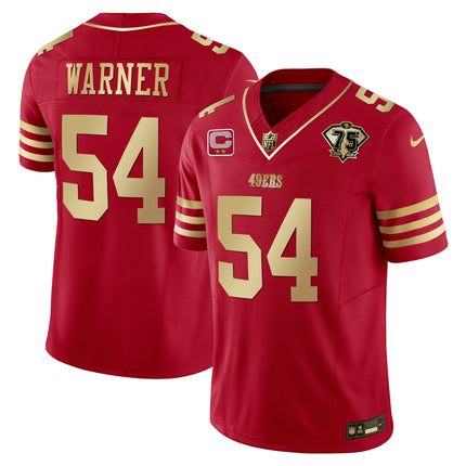 Men's 49ers 2023 Vapor Gold Limited Jersey - All Stitched