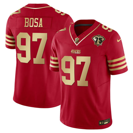 Men's 49ers 2023 Vapor Gold Limited Jersey - All Stitched