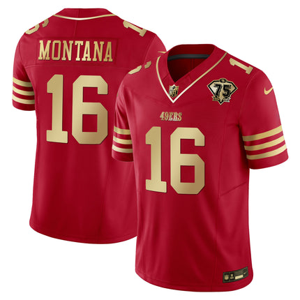 Men's 49ers 2023 Vapor Gold Limited Jersey - All Stitched