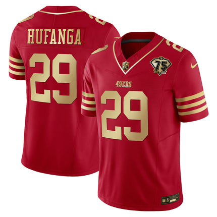 Men's 49ers 2023 Vapor Gold Limited Jersey - All Stitched