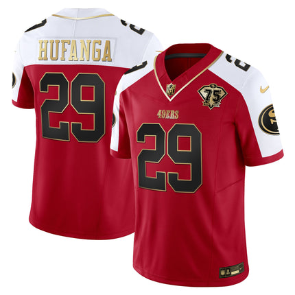 Men's 49ers 2023 Vapor Gold Limited Jersey - All Stitched