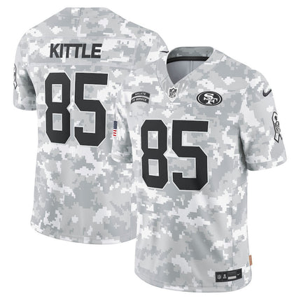 George Kittle San Francisco 49ers 2024 Salute To Service Arctic Camo Jersey - All Stitched
