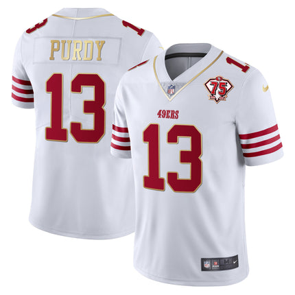 Men's 49ers 75th Anniversary Patch Vapor Gold Jersey Collection - All Stitched 1