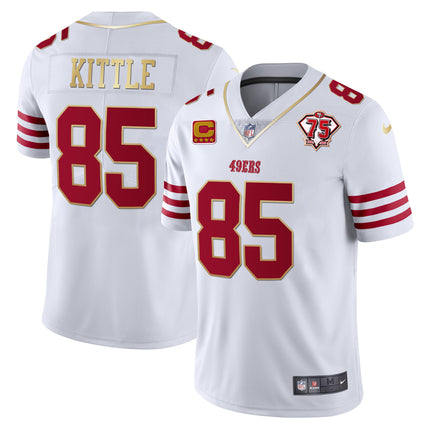 Men's 49ers 75th Anniversary Patch Vapor Gold Jersey Collection - All Stitched 1