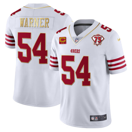 Men's 49ers 75th Anniversary Patch Vapor Gold Jersey Collection - All Stitched 1