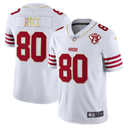Men's 49ers 75th Anniversary Patch Vapor Gold Jersey Collection - All Stitched 1