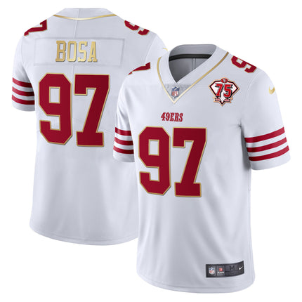 Men's 49ers 75th Anniversary Patch Vapor Gold Jersey Collection - All Stitched 1