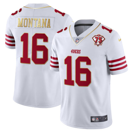 Men's 49ers 75th Anniversary Patch Vapor Gold Jersey Collection - All Stitched 1