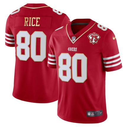 Men's 49ers 75th Anniversary Patch Vapor Gold Jersey Collection - All Stitched 1