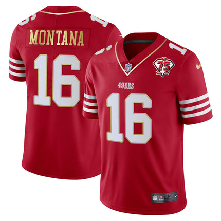 Men's 49ers 75th Anniversary Patch Vapor Gold Jersey Collection - All Stitched 1