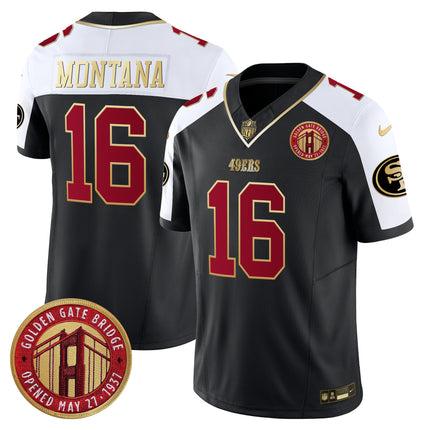 Men's 49ers Golden Gate Bridge Patch Vapor Limited Jersey - All Stitched