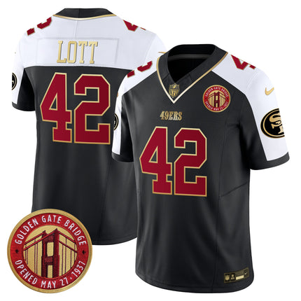 Men's 49ers Golden Gate Bridge Patch Vapor Limited Jersey - All Stitched