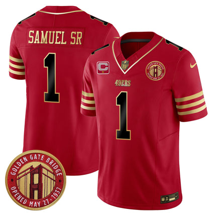 Men's 49ers Golden Gate Bridge Patch Vapor Limited Jersey - All Stitched