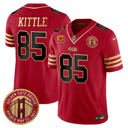 Men's 49ers Golden Gate Bridge Patch Vapor Limited Jersey - All Stitched