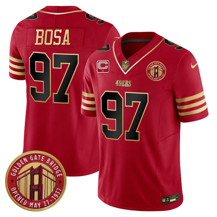Men's 49ers Golden Gate Bridge Patch Vapor Limited Jersey - All Stitched