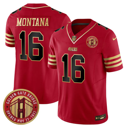 Men's 49ers Golden Gate Bridge Patch Vapor Limited Jersey - All Stitched