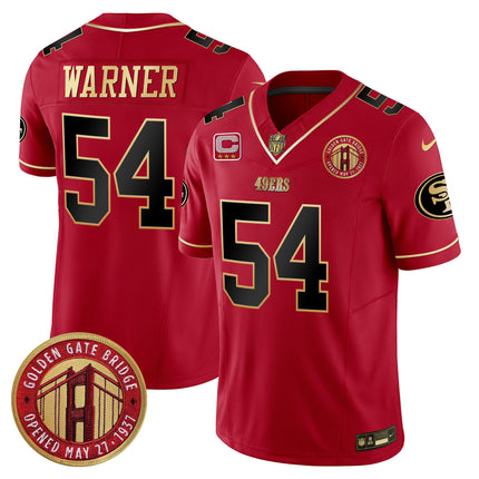 Men's 49ers Golden Gate Bridge Patch Vapor Limited Jersey - All Stitched