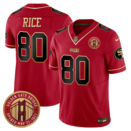 Men's 49ers Golden Gate Bridge Patch Vapor Limited Jersey - All Stitched