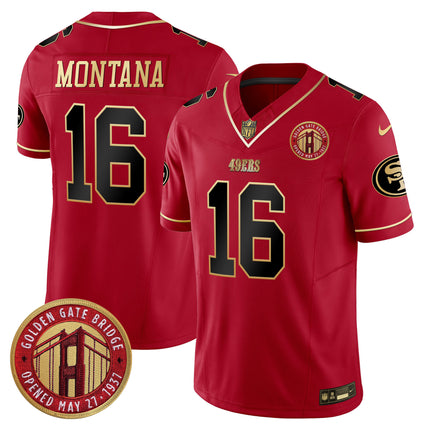 Men's 49ers Golden Gate Bridge Patch Vapor Limited Jersey - All Stitched