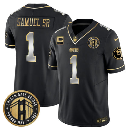 Men's 49ers Golden Gate Bridge Patch Vapor Limited Jersey - All Stitched