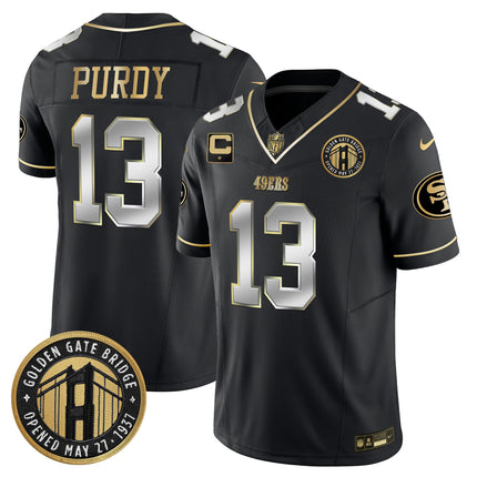 Men's 49ers Golden Gate Bridge Patch Vapor Limited Jersey - All Stitched