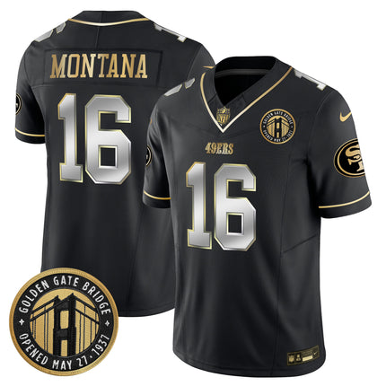 Men's 49ers Golden Gate Bridge Patch Vapor Limited Jersey - All Stitched