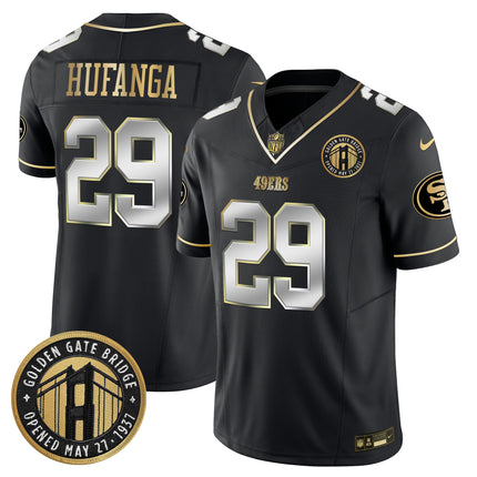 Men's 49ers Golden Gate Bridge Patch Vapor Limited Jersey - All Stitched