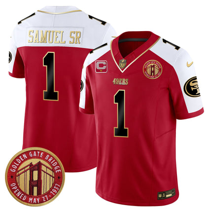 Men's 49ers Golden Gate Bridge Patch Vapor Limited Jersey - All Stitched