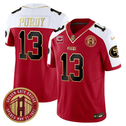 Men's 49ers Golden Gate Bridge Patch Vapor Limited Jersey - All Stitched