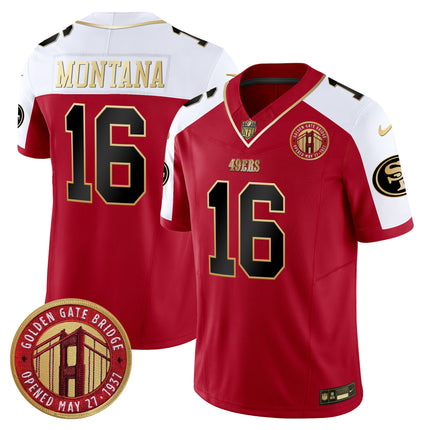 Men's 49ers Golden Gate Bridge Patch Vapor Limited Jersey - All Stitched