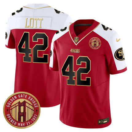 Men's 49ers Golden Gate Bridge Patch Vapor Limited Jersey - All Stitched