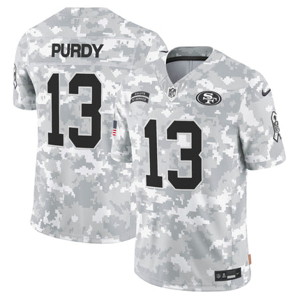49ers 2024 Salute to Service Vapor Limited Jersey - Arctic Camo - All Stitched
