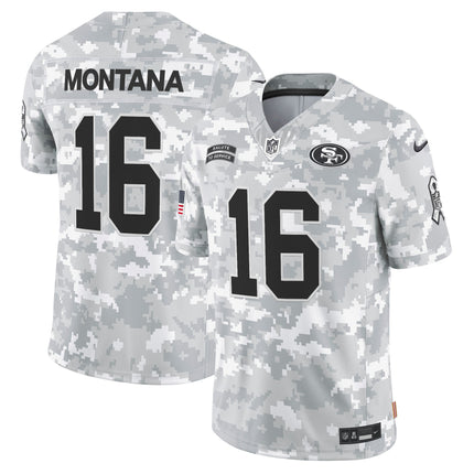 49ers 2024 Salute to Service Vapor Limited Jersey - Arctic Camo - All Stitched