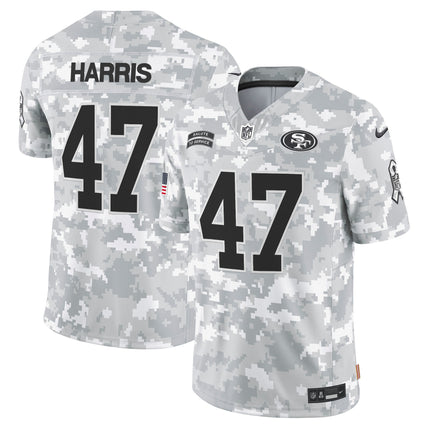 49ers 2024 Salute to Service Vapor Limited Jersey - Arctic Camo - All Stitched