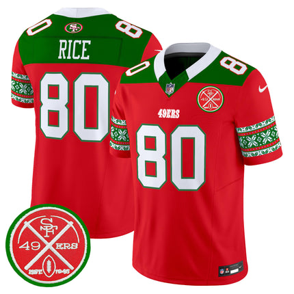 Men's 49ers 2024 Christmas Vapor Limited Jersey - All Stitched