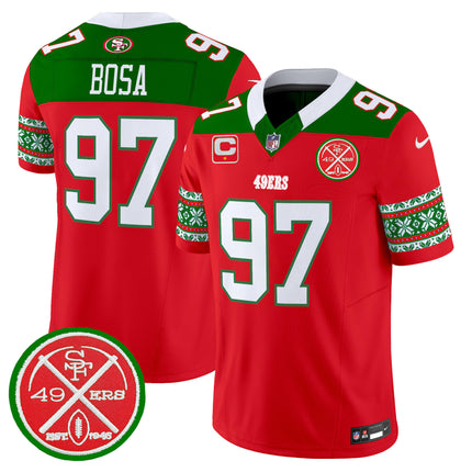 Men's 49ers 2024 Christmas Vapor Limited Jersey - All Stitched
