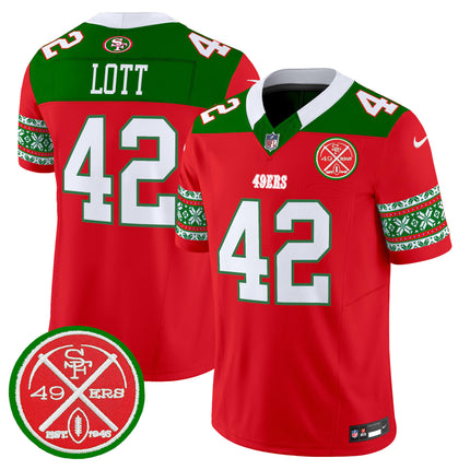 Men's 49ers 2024 Christmas Vapor Limited Jersey - All Stitched