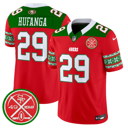 Men's 49ers 2024 Christmas Vapor Limited Jersey - All Stitched