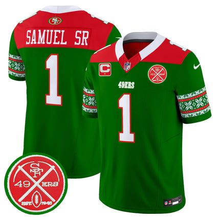 Men's 49ers 2024 Christmas Vapor Limited Jersey - All Stitched