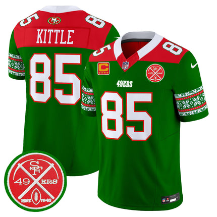 Men's 49ers 2024 Christmas Vapor Limited Jersey - All Stitched