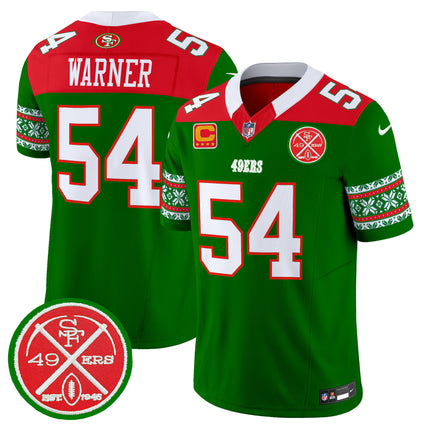 Men's 49ers 2024 Christmas Vapor Limited Jersey - All Stitched