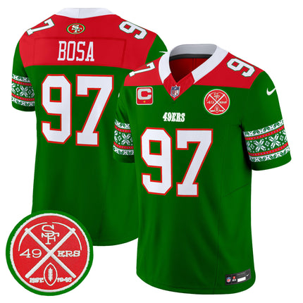 Men's 49ers 2024 Christmas Vapor Limited Jersey - All Stitched