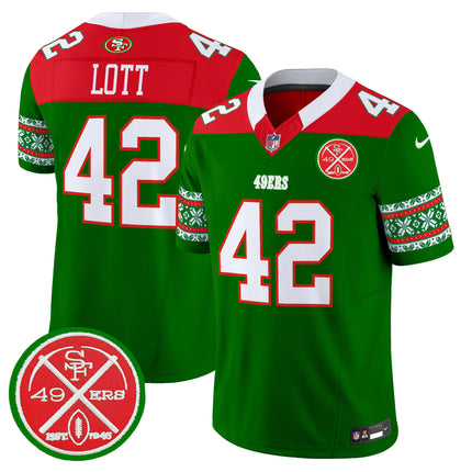 Men's 49ers 2024 Christmas Vapor Limited Jersey - All Stitched