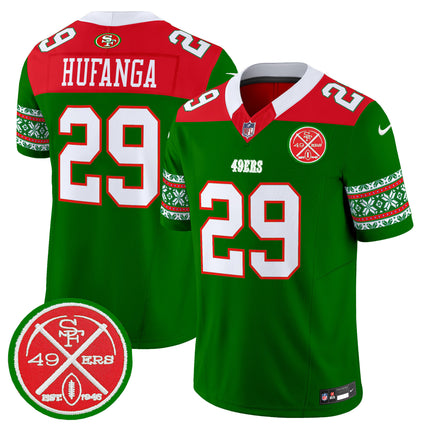 Men's 49ers 2024 Christmas Vapor Limited Jersey - All Stitched